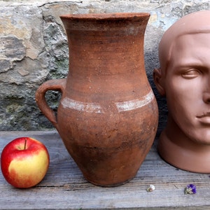 Antique Clay Milk Jug Vessel Terracotta vase