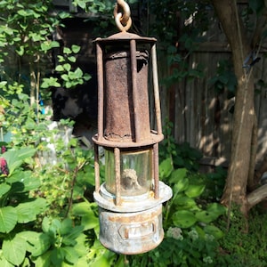 Antique Mining Lamp Vintage Miners Lampada Lanterna