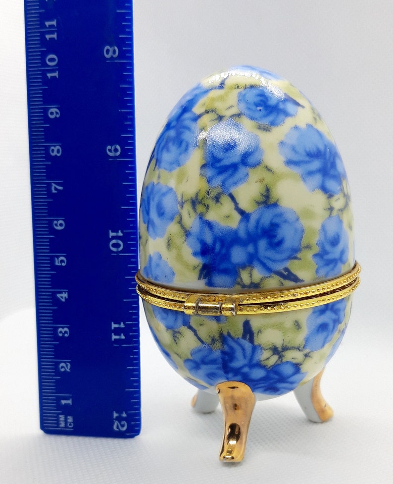 Vintage Porcelain Egg Casket jewelry box Etsy