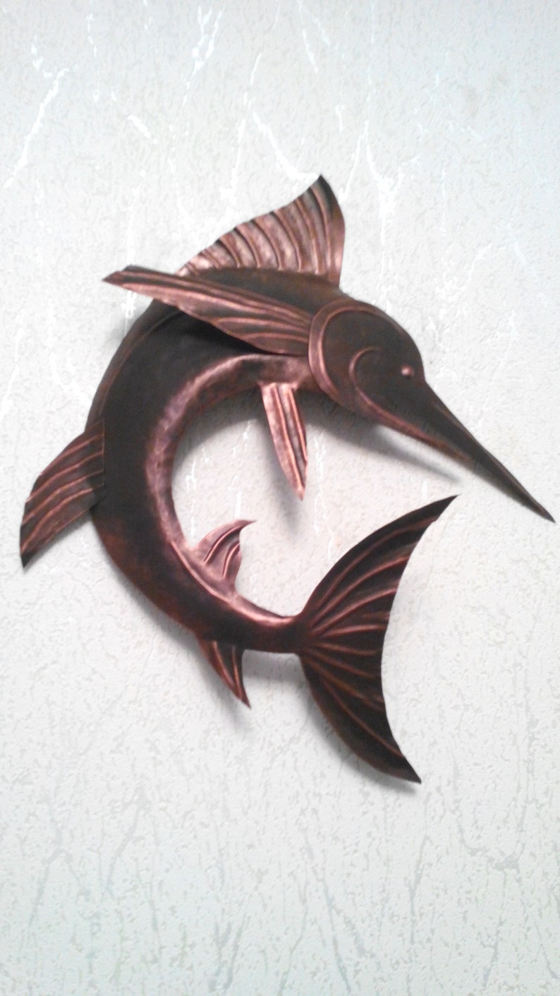 Wall Hanging fish Swordfish Marlin Metal artwork fish Etsy