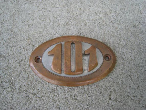 Vintage Copper Number 101 House Number 101 Door Brass Number 101
