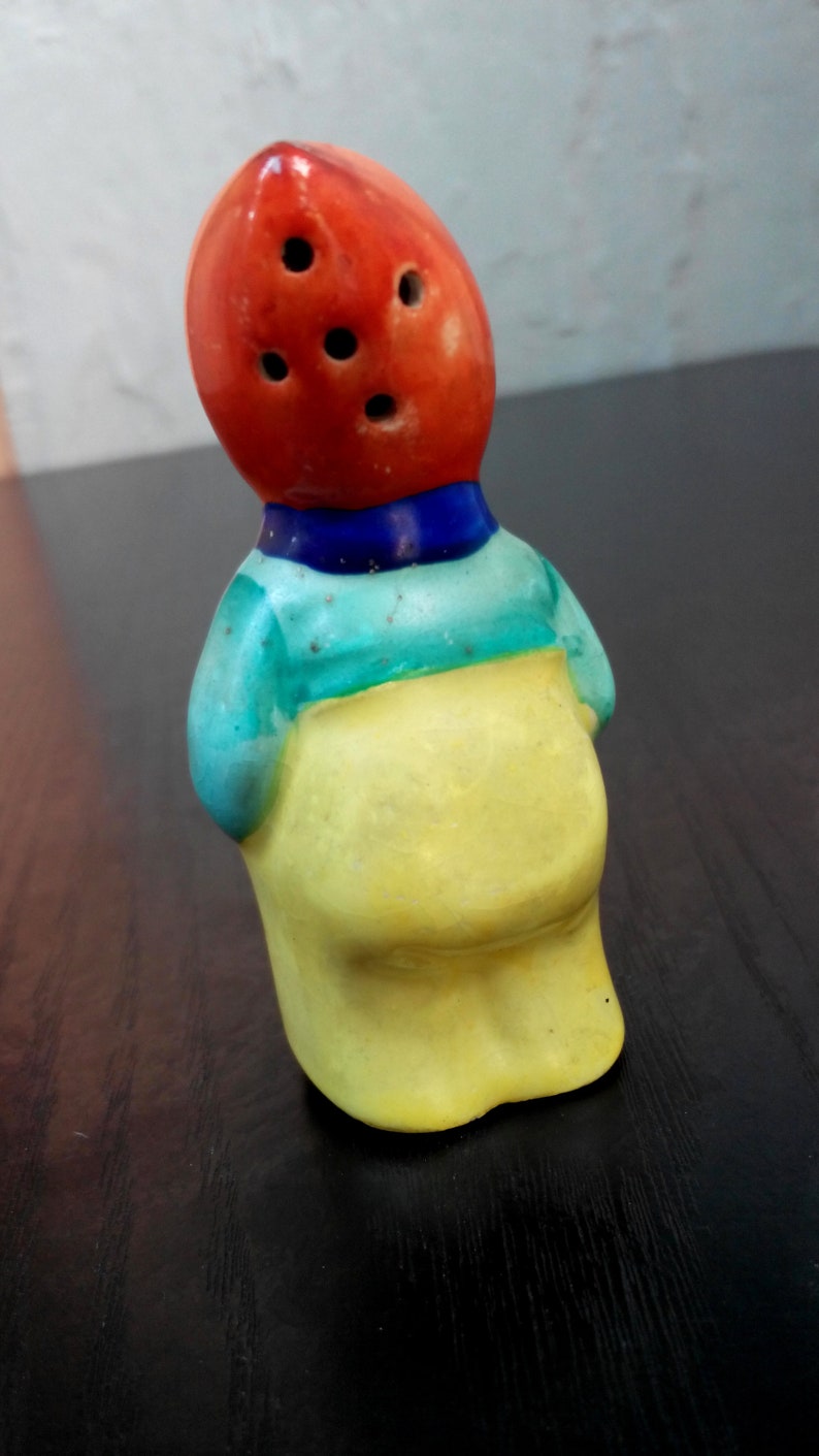 Vintage Japanese Porcelain Salt or Pepper Shaker boy statuette kitchen table figure Collectible Salt Shaker Single Salt Shaker