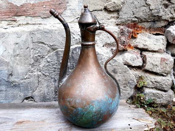Antique Solid Copper Pitcher Oriental Jug - Etsy