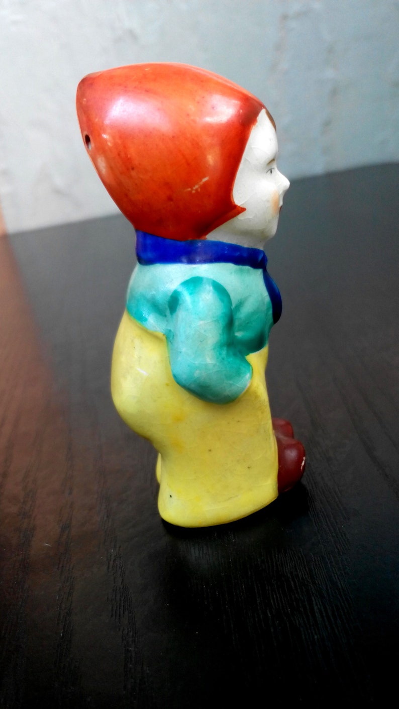 Vintage Japanese Porcelain Salt or Pepper Shaker boy statuette kitchen table figure Collectible Salt Shaker Single Salt Shaker