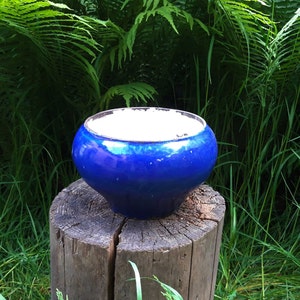 Cauldron cast Iron enameled cooking pot  Vintage Wide Primitive  Pot