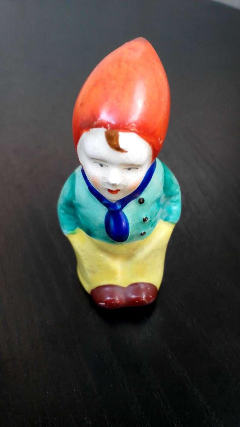 Vintage Japanese Porcelain Salt or Pepper Shaker boy statuette kitchen table figure Collectible Salt Shaker Single Salt Shaker