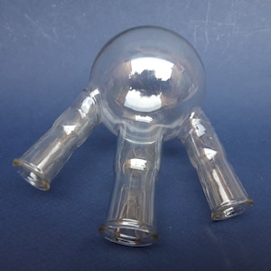 100 ml 3 Neck Laboratory Flask Round Bottom Vintage Chemistry  glassware