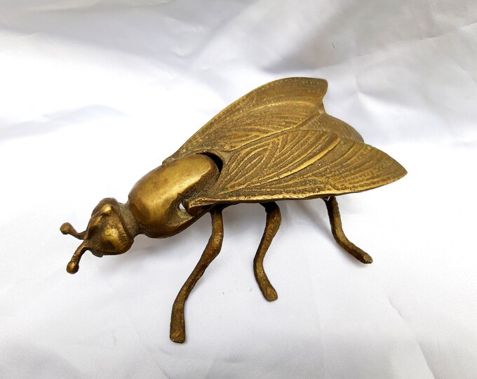 Vintage Bronze Fly Ashtray Etsy