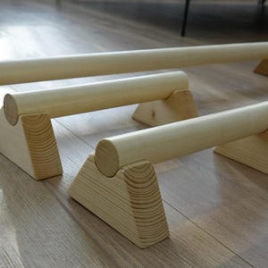 Wooden Parallettes: Gymnastic Training Push-Up Bars