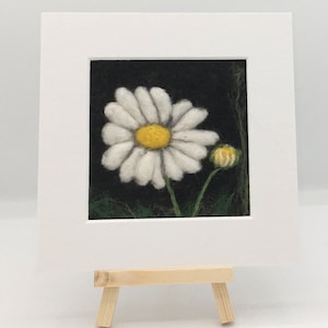 Daisy Flower  Needle Felted  Picture Kit