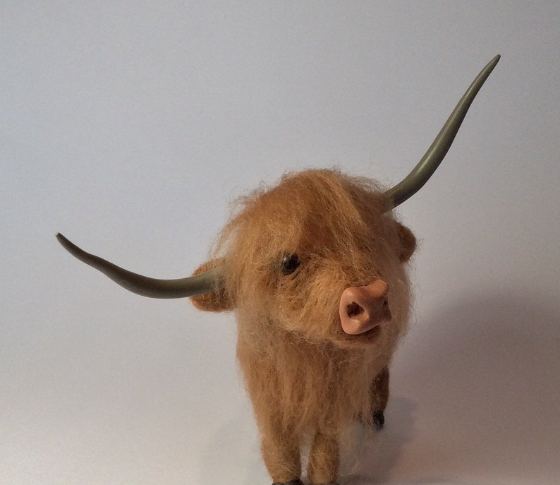 Needle Felting Highland Cow Kit Etsy