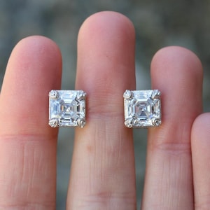 Pre-Owned Sterling Silver 925 JUDITH RIPKA CZ Stud Earrings 4.9g