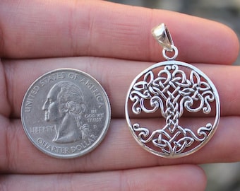 Sterling Silver 925 Celtic Tree of Life Pendant - Pre-Owned (4g)