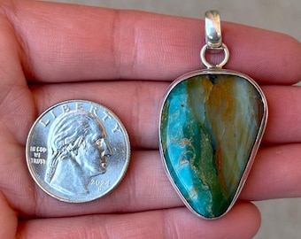 Sterling Silver 925 Handmade Agate Pendant - Pre-Owned (14.6g)