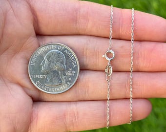 Sterling Silver 925 18" 1mm Rope Chain - Pre-Owned (0.9g)