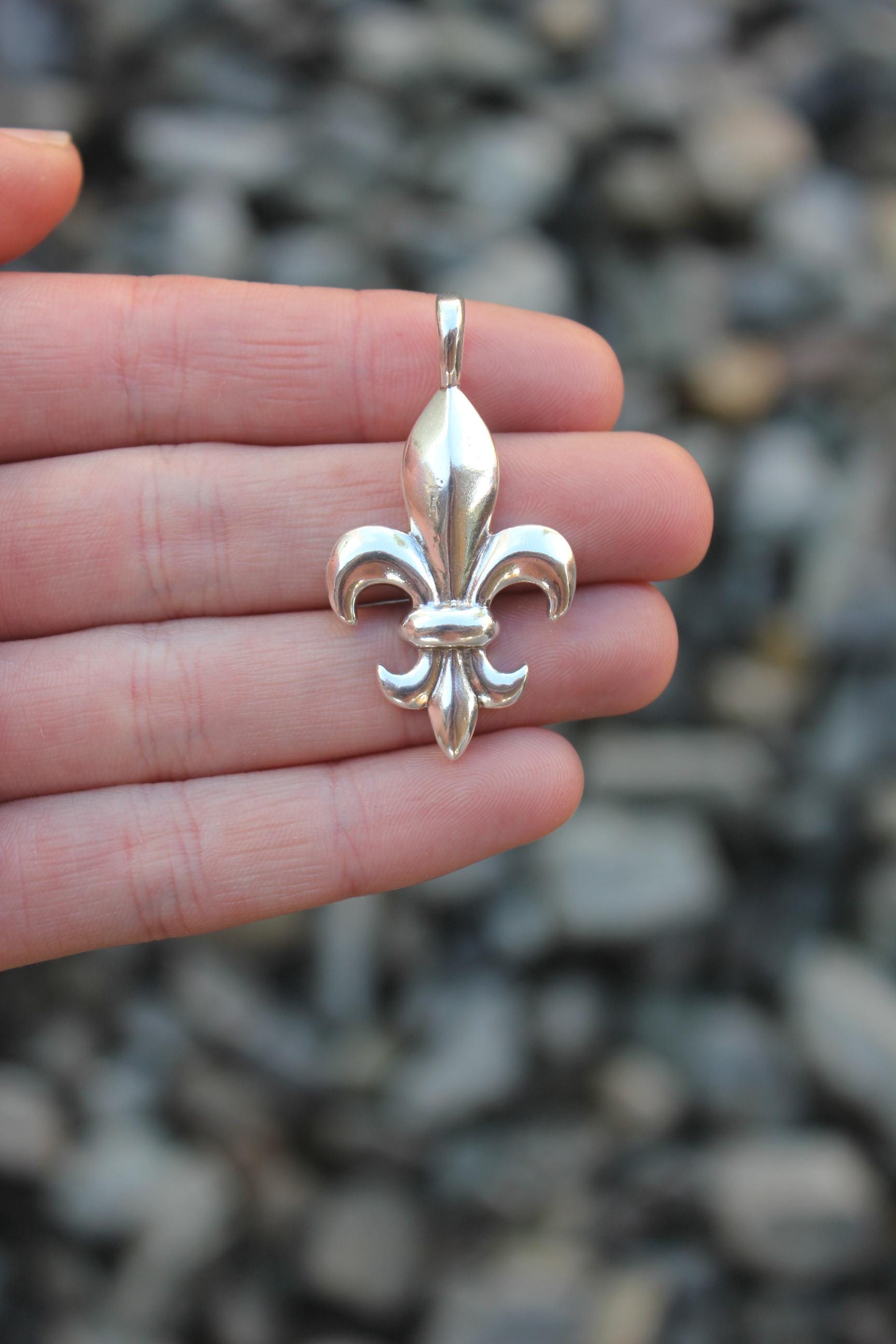 Sterling Silver 925 Fleur De Lis Pendant - Pre-owned (6.7g) - Etsy