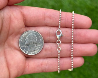 Sterling Silver 925 18" 1.8mm Ball Chain - Pre-Owned (5.3g)