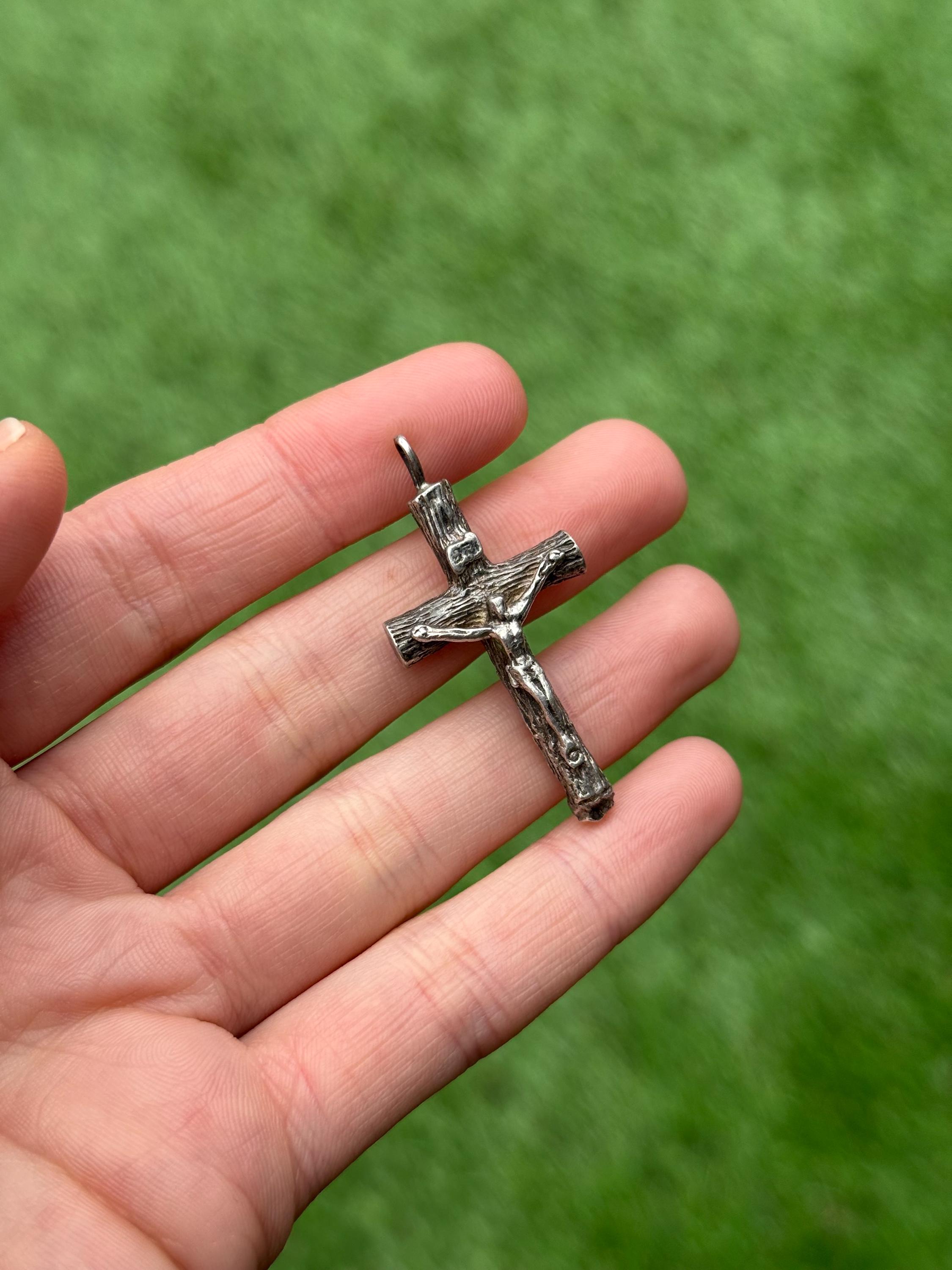 Sterling Silver 925 Crucifix Cross Pendant - Pre-owned (8.5g) - Etsy