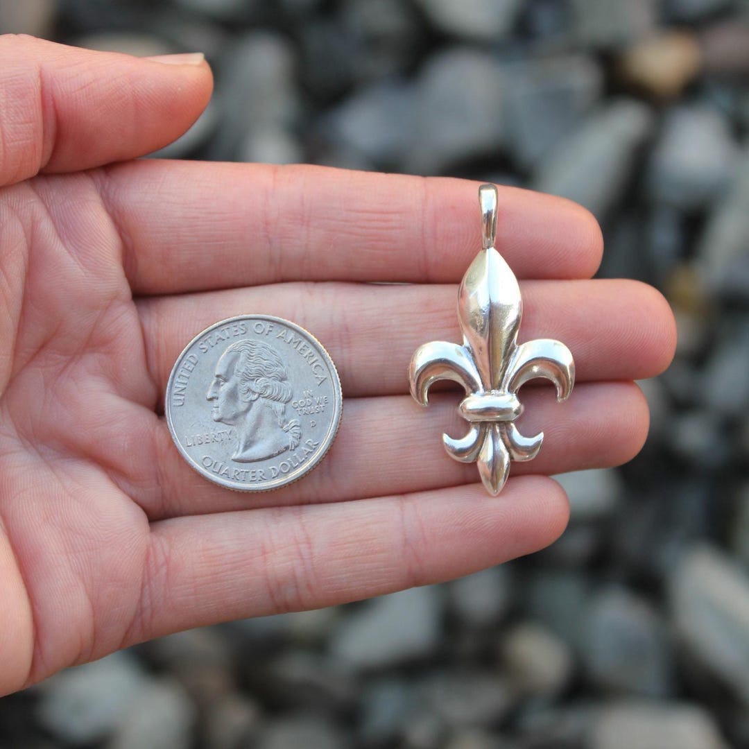 Sterling Silver 925 Fleur De Lis Pendant - Pre-owned (6.7g) - Etsy