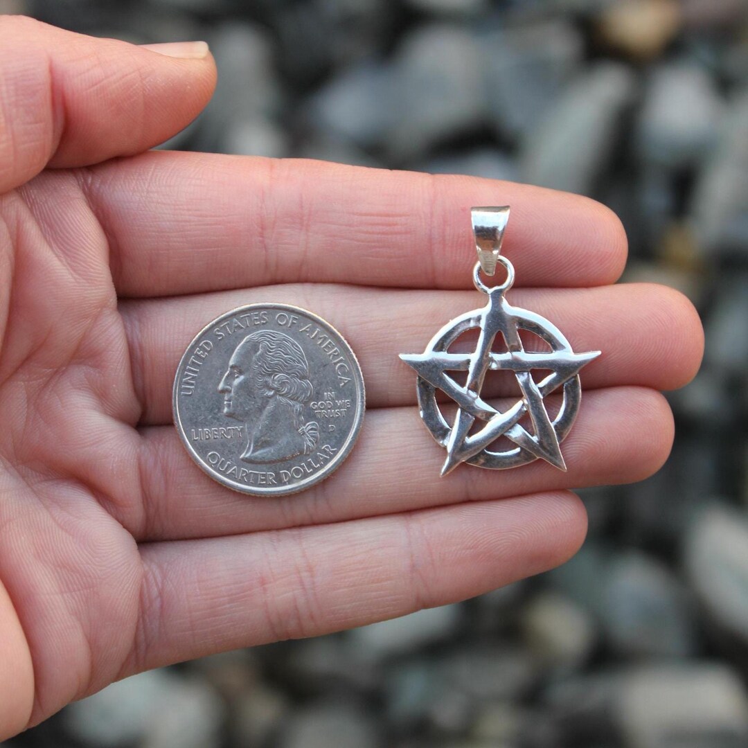 Sterling Silver 925 Simple Pentacle Pendant - Pre-owned (3.4g) - Etsy