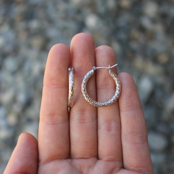 925スターリングシルバーのテクスチャードサークルリンクブレスレット7.5インチファンシーファインジュエリーギフト用女性