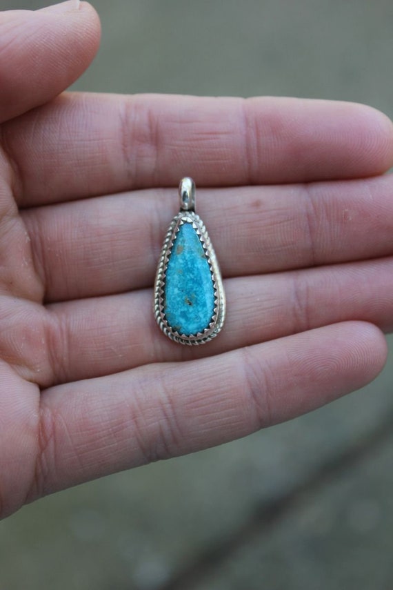 Pre-Owned Sterling Silver Handmade Turquoise Tear… - image 8