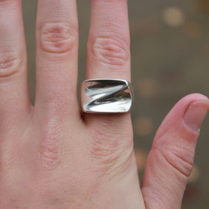 Pre-Owned Sterling Silver Size 8.75 ESPO Modernist ring