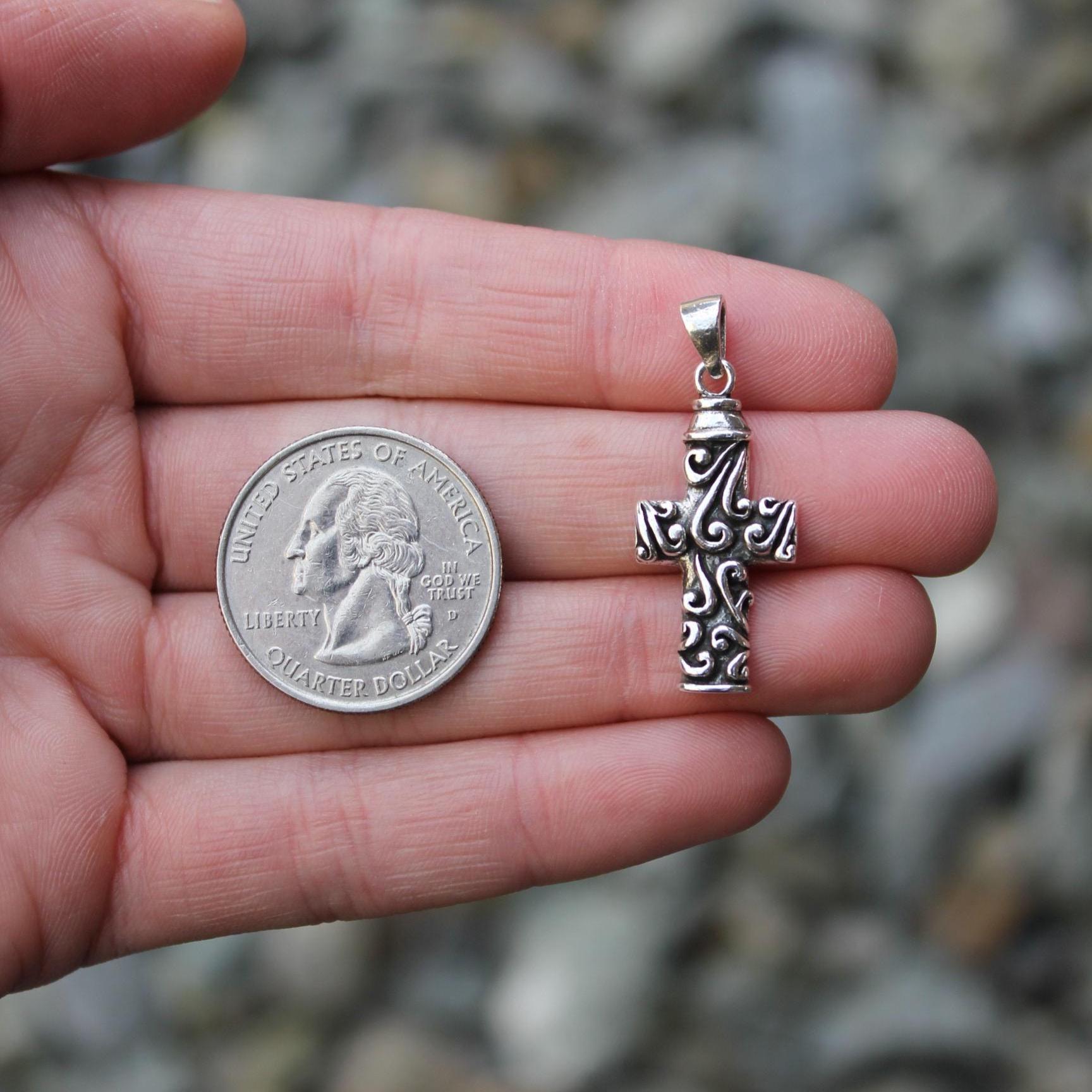 Sterling Silver 925 Scroll Filigree Cross Pendant - Pre-owned (2.4g) - Etsy