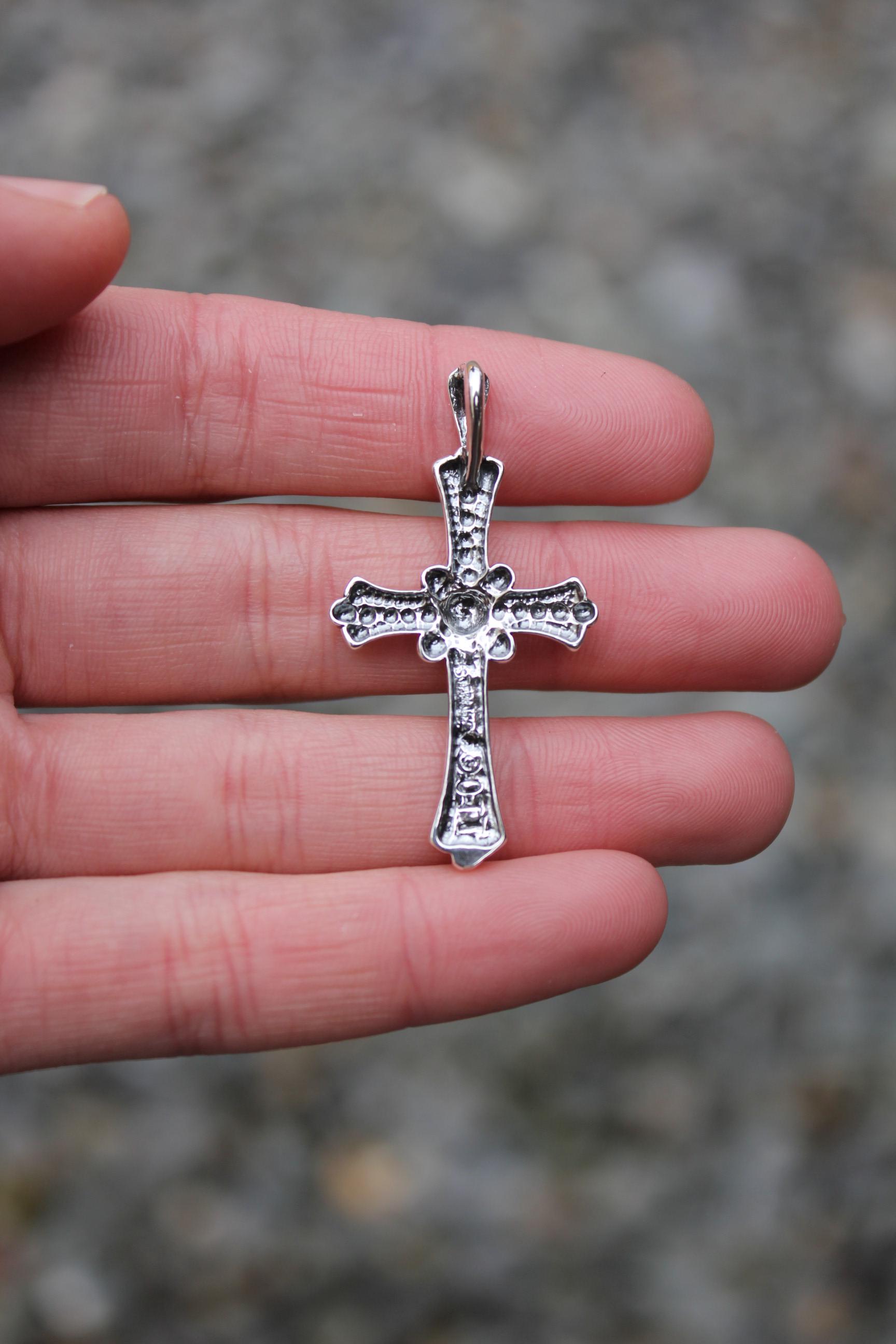 Sterling Silver 925 Navajo Ted Ott Cross Pendant - Pre-owned (3.4g