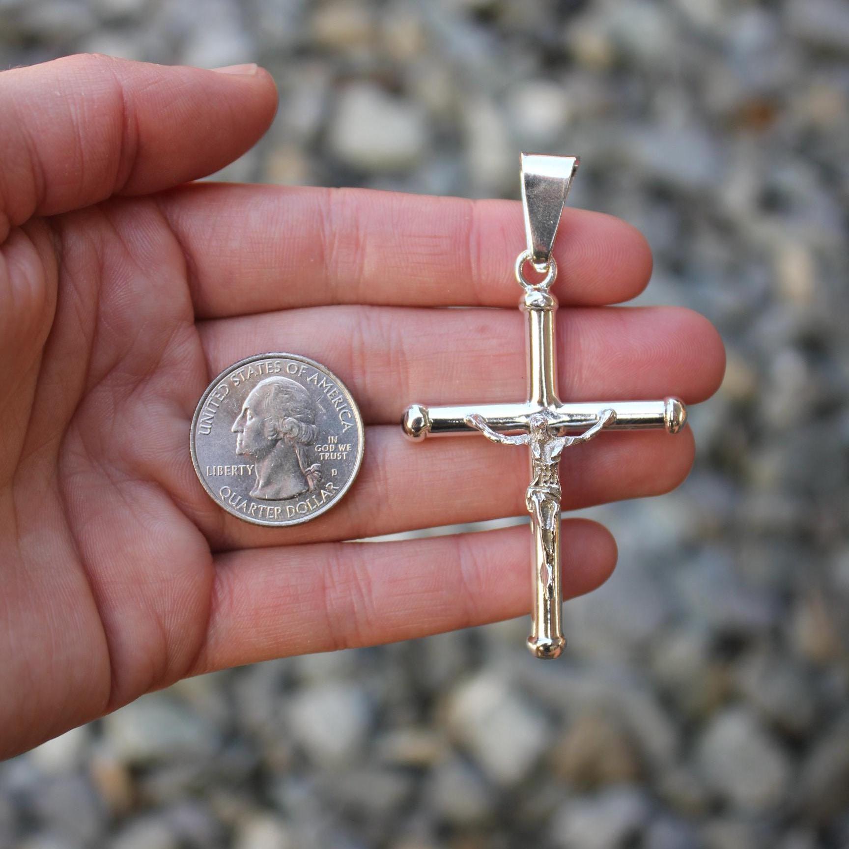 Lot De 30 Breloques Croix Jésus En Argent 925 - Pour Création De Bijoux Ou Collier