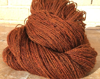 Handspun Yarn - Sheltand - Red - 440 Yards