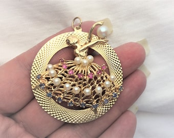 ヴィンテージ 14K ゴールド 社交ダンス ペンダント チャーム - Etsy 日本