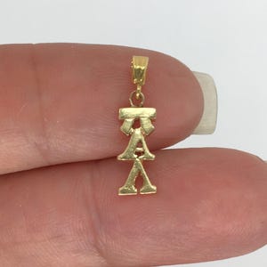 Nachlass 14K Gelbgold Pi Alpha Lambda griechischen Anhänger .8g Solid 14 k 14kt für Halskette Kette ideal für Geschenk College Universität Sorority
