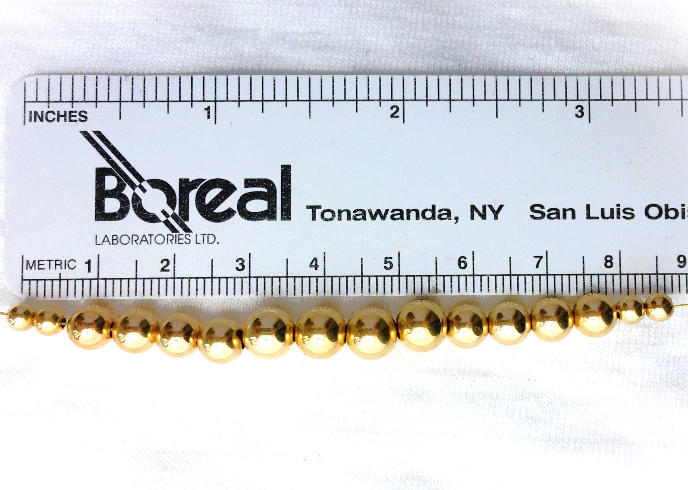 14 Kt REAL Gold Round Beads 2mm, 2.5mm, 3mm, 4mm, 5mm, 6mm, 7, 8, 10mm, 14K  Gold Beads for Jewelry, NOT Gold-Filled, Choose Size & qty