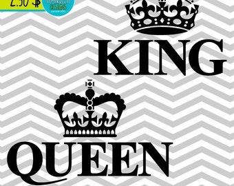 Download King and queen svg | Etsy