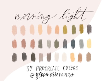 Morning light / autumn / sunrise / Fall colors / Procreate color palette / Procreate swatches