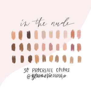 In the Nude / Blushes / Skin Tones / Procreate Color Palette