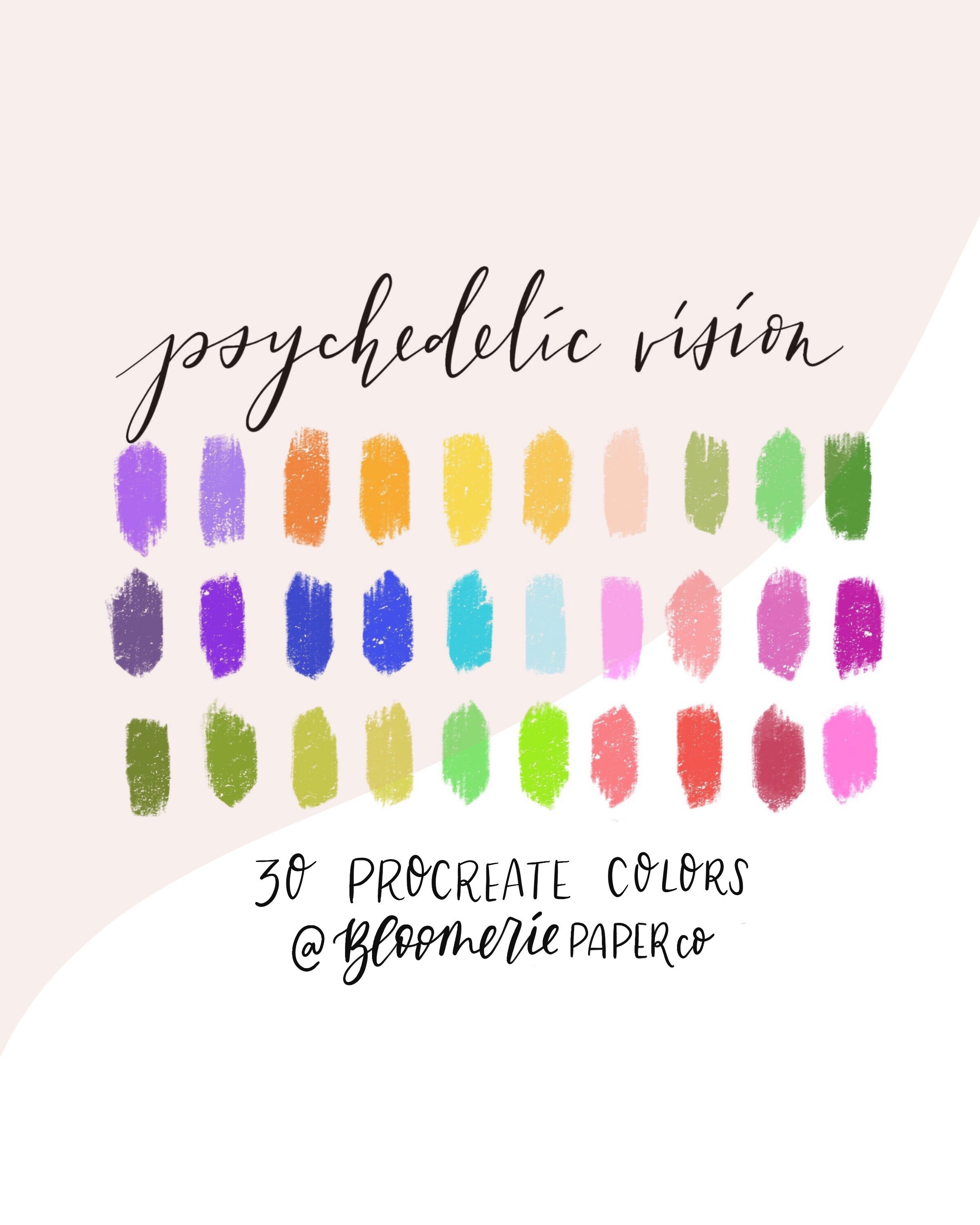 Psychedelic color sale palette