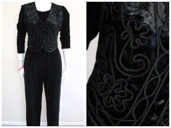 70s velvet jumpsuit