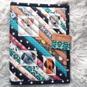 Organizzatore per documenti veterinari per cani fatto a mano in patchwork, documenti per animali domestici