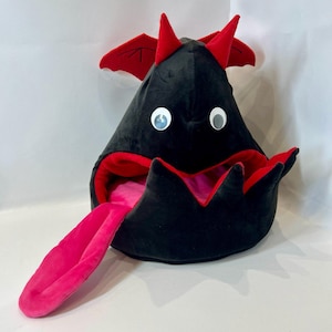 Cozy Demon Pet Beds for Small Animals. Monster Cave Halloween Decor. Hamster House, Ferret, Guinea Pig, Chinchilla, Hedgehog, Rat.