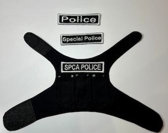 Polisväst, illerhalsband, sele, specialpolis