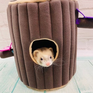 Ferret stump, stump house, hollow in a log, soft bed for ferrets, pets, ferret house, log house, hollow, soft bed for ferret and pets image 10