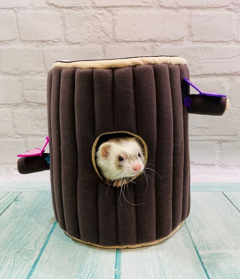 Ferret stump, stump house, hollow in a log, soft bed for ferrets, pets, ferret house, log house, hollow, soft bed for ferret and pets image 5