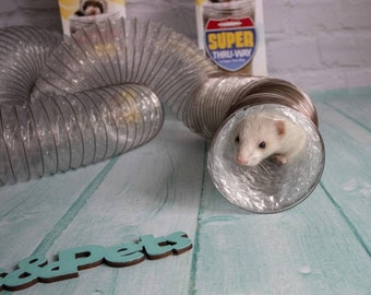 Best ferret toy, super thru-way transparent tunnel for ferret play. Extra long transparent funnel for ferrets, rats, guinea pigs