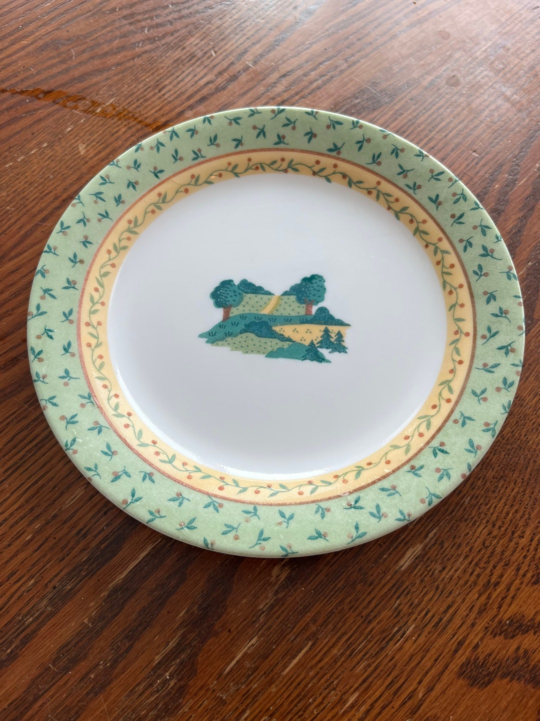 2 Corelle Landscape Salad Plates Etsy