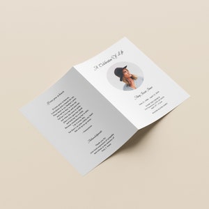 Funeral Program Template Google Docs Printable Obituary Booklet ...