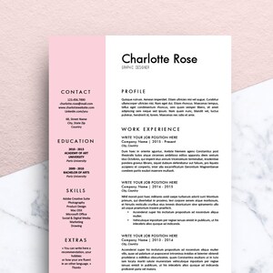 Modello di curriculum 001 per Photoshop CV lettera di - Etsy ...