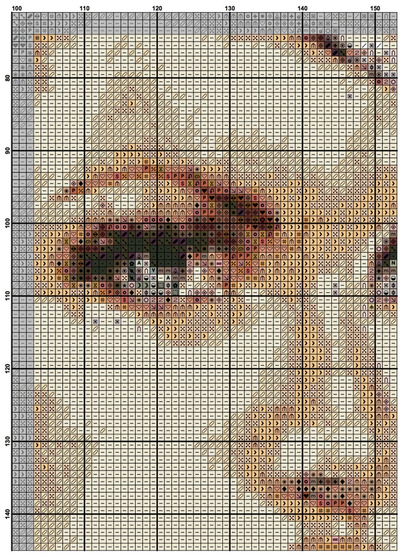 Counted Cross Stitch Pattern Cross Stitch Woman Portrait Etsy