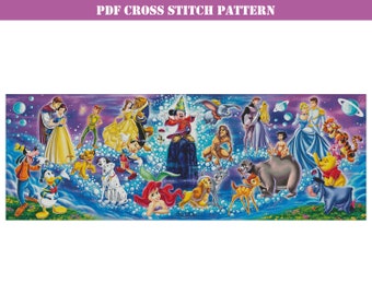 Disney Princess Cross Stitch Etsy